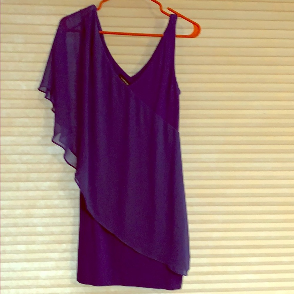 Violet sheer mini dress